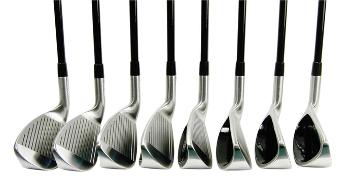 Nova 8 Iron Set showing Club Faces from the front